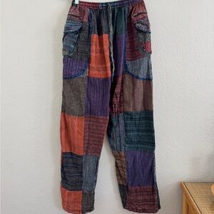 Multicolor Patchwork Pants